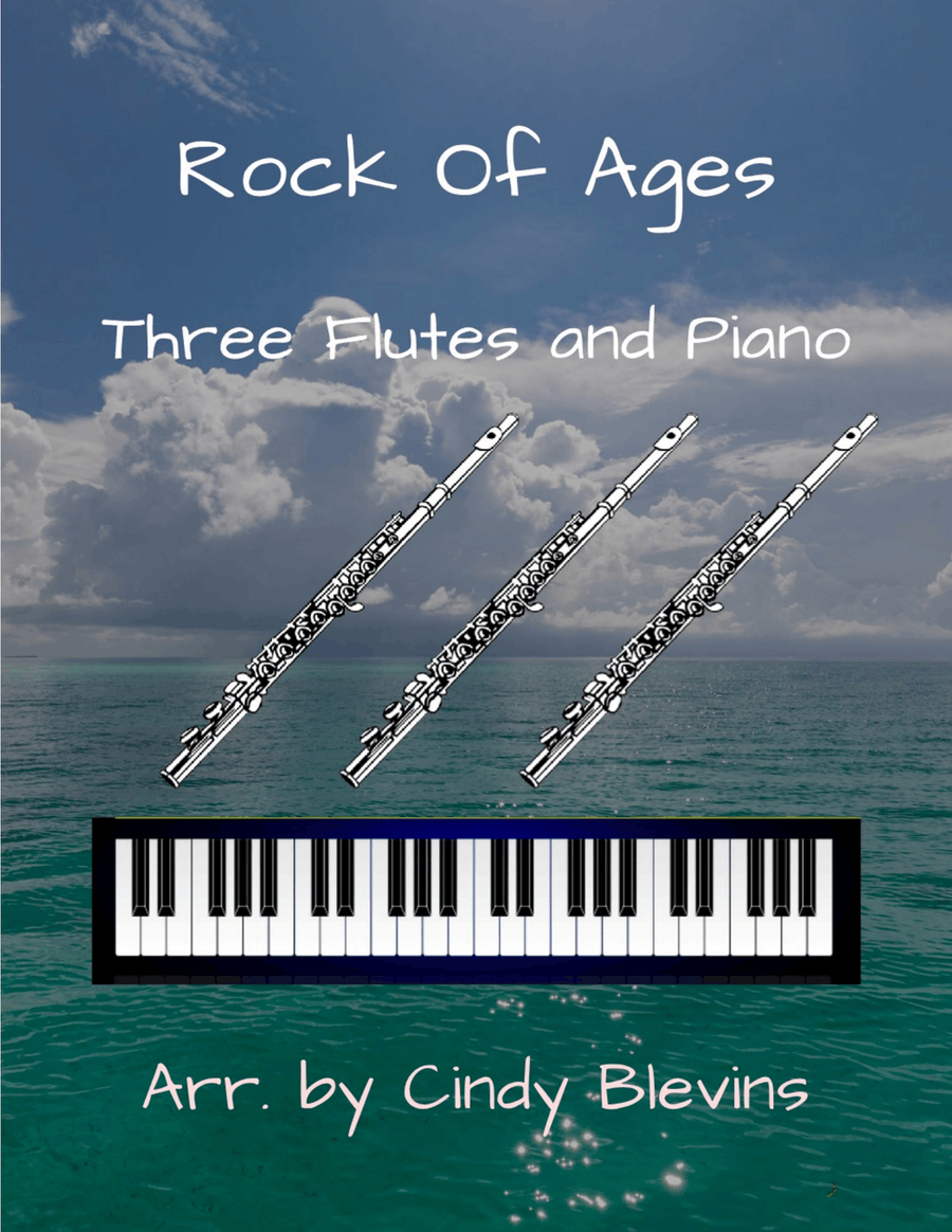 Rock of Ages, for Three Flutes and Piano Small Ensemble scores gallery preview page 1