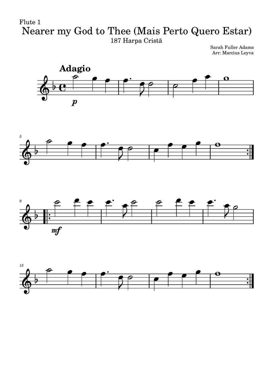 Nearer, My God, to Thee Nearer, My God, to Thee Flute Quartet scores gallery preview page 3