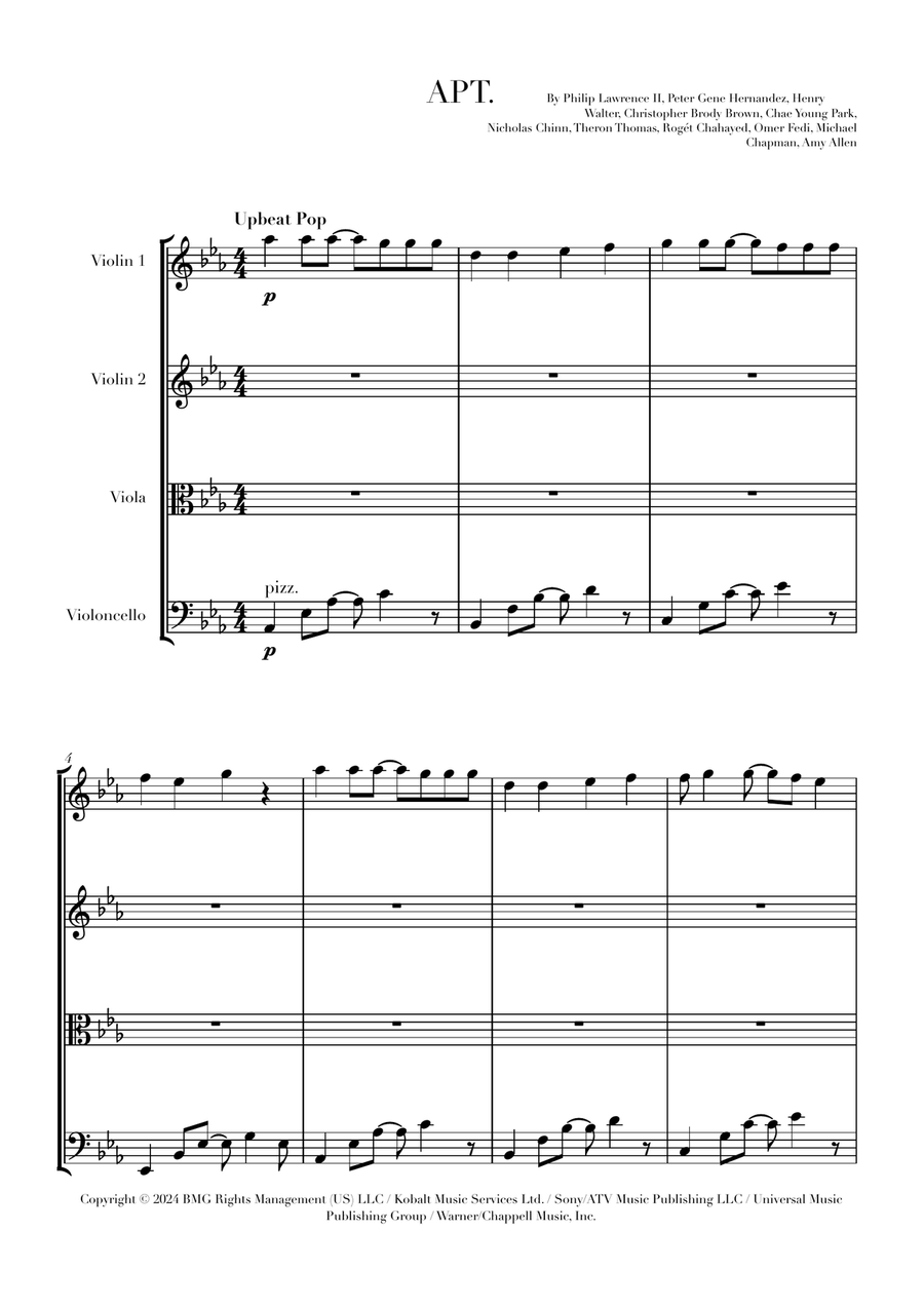 Apt. Apt. String Quartet scores gallery preview page 1