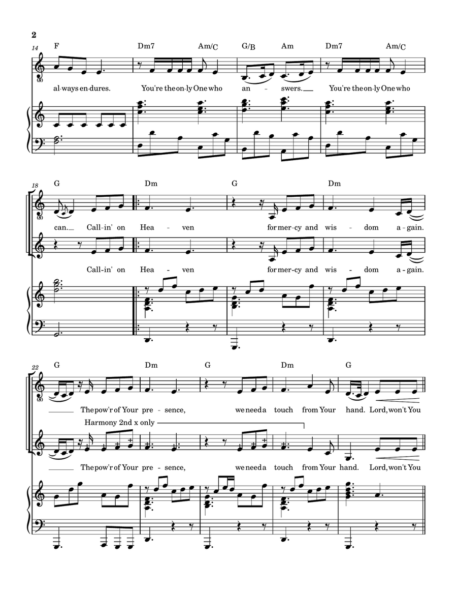 Calling On Heaven Calling On Heaven Piano, Vocal scores gallery preview page 3
