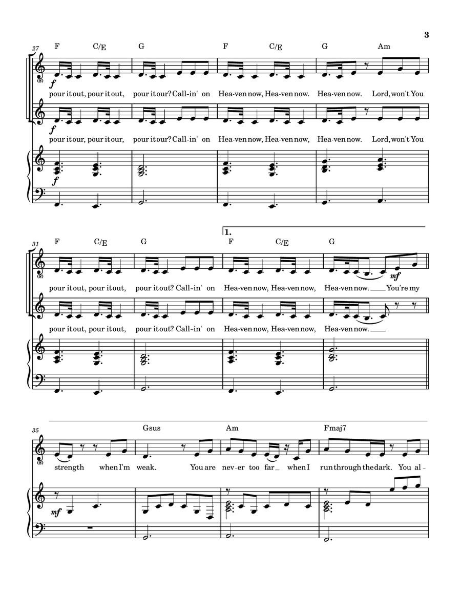 Calling On Heaven Calling On Heaven Piano, Vocal scores gallery preview page 4