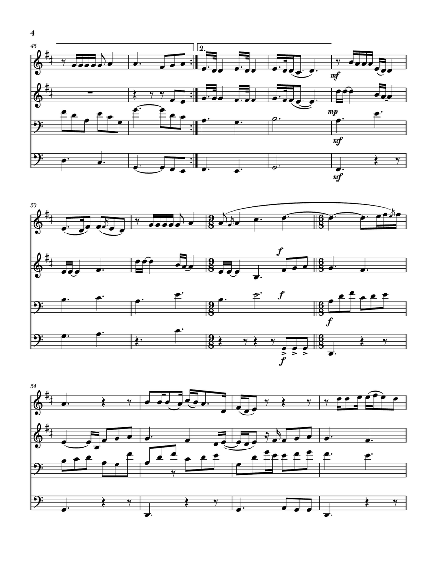Calling On Heaven Calling On Heaven Brass Quartet scores gallery preview page 5