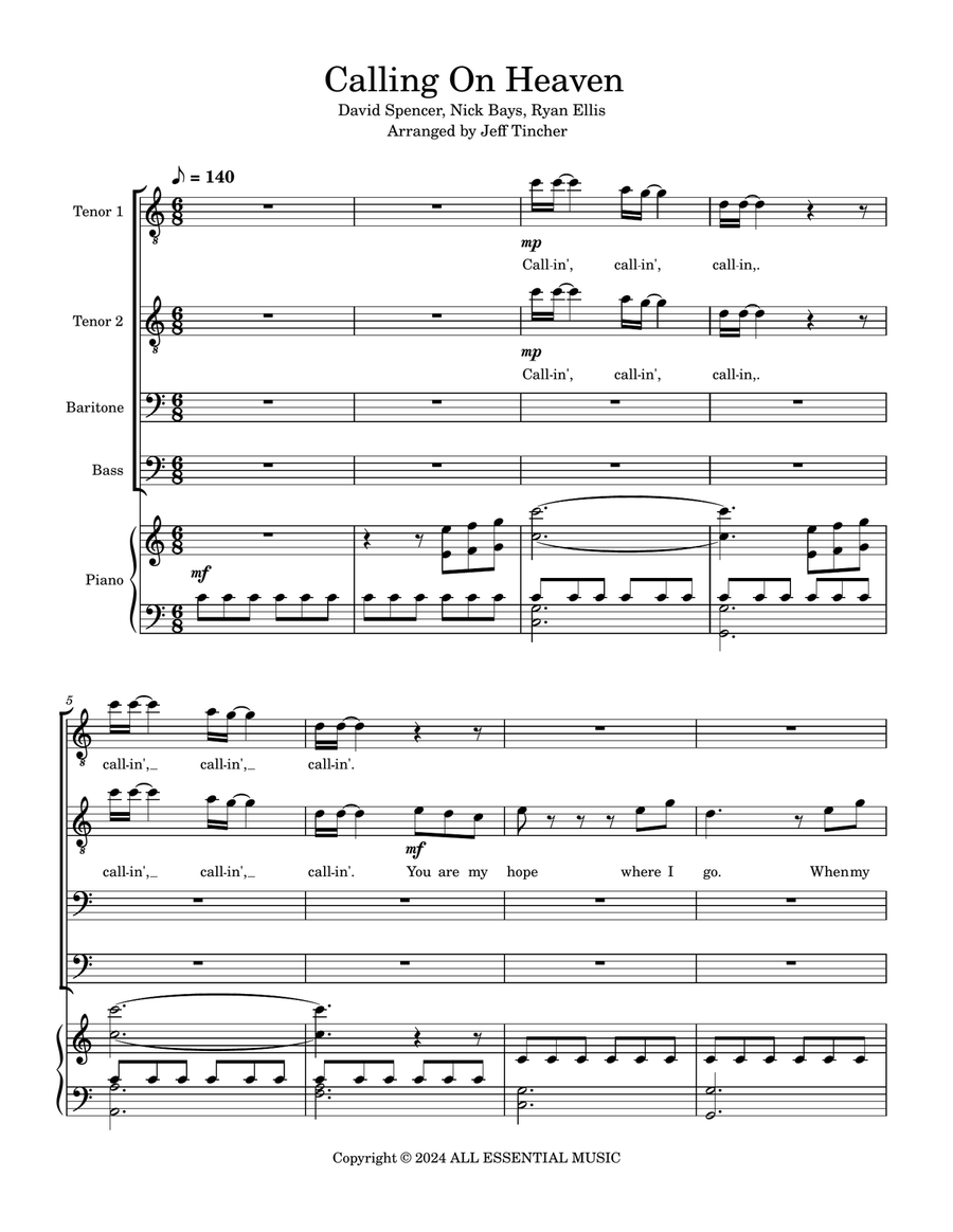 Calling On Heaven Calling On Heaven TTBB scores gallery preview page 2