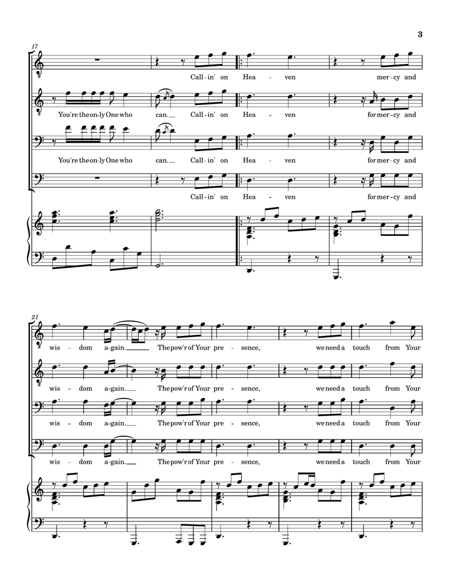 Calling On Heaven Calling On Heaven TTBB scores gallery preview page 4