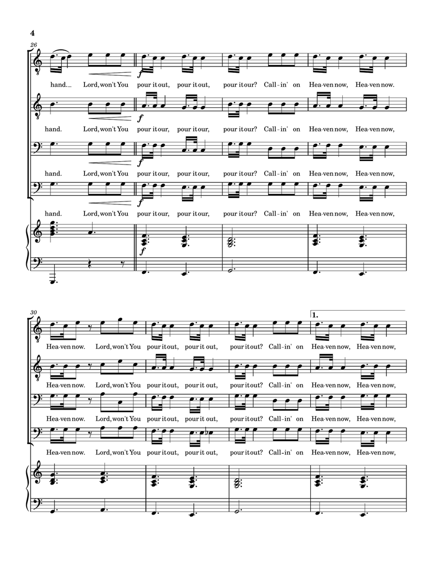 Calling On Heaven Calling On Heaven TTBB scores gallery preview page 5