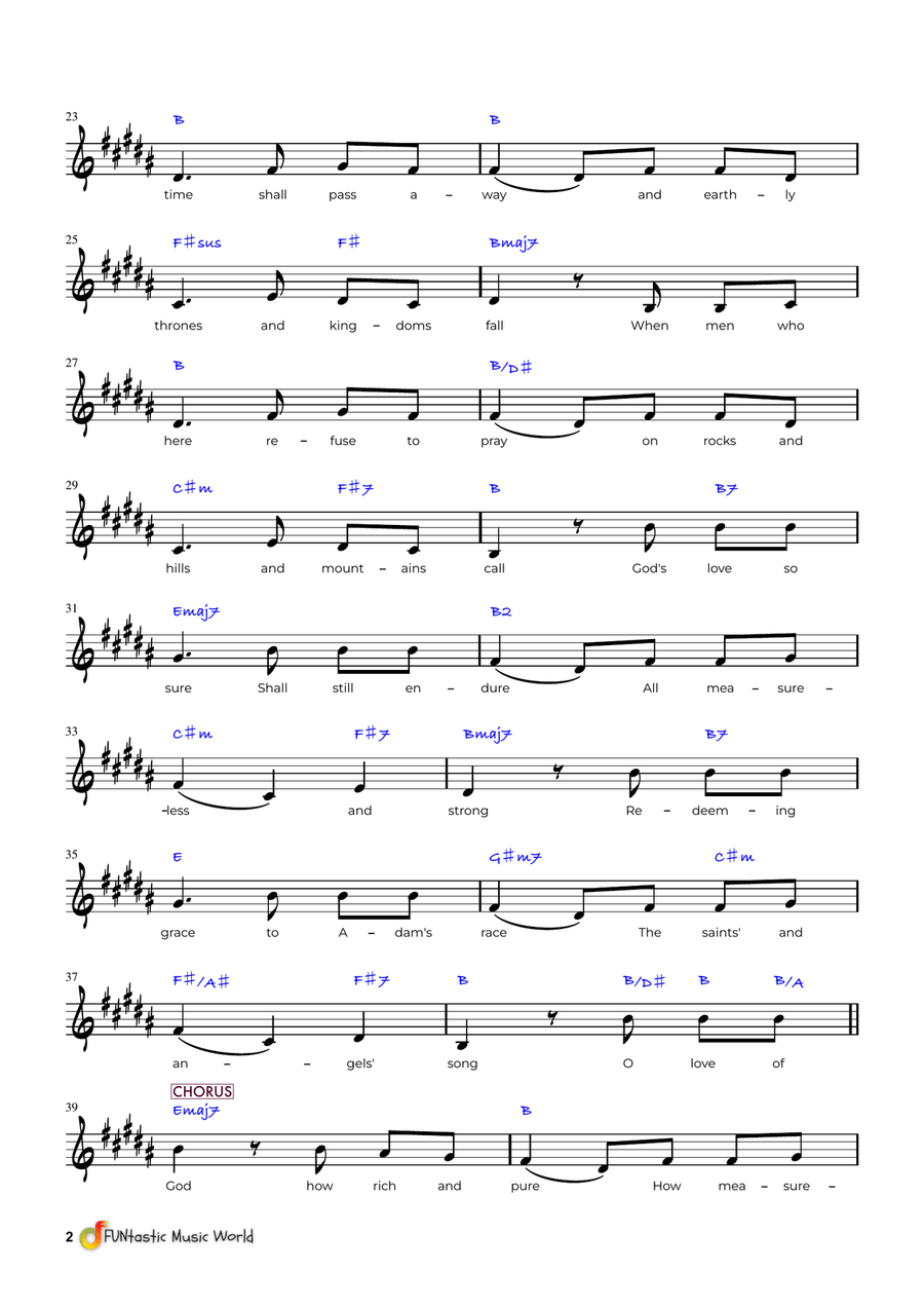 The Love Of God Piano Solo scores gallery preview page 3