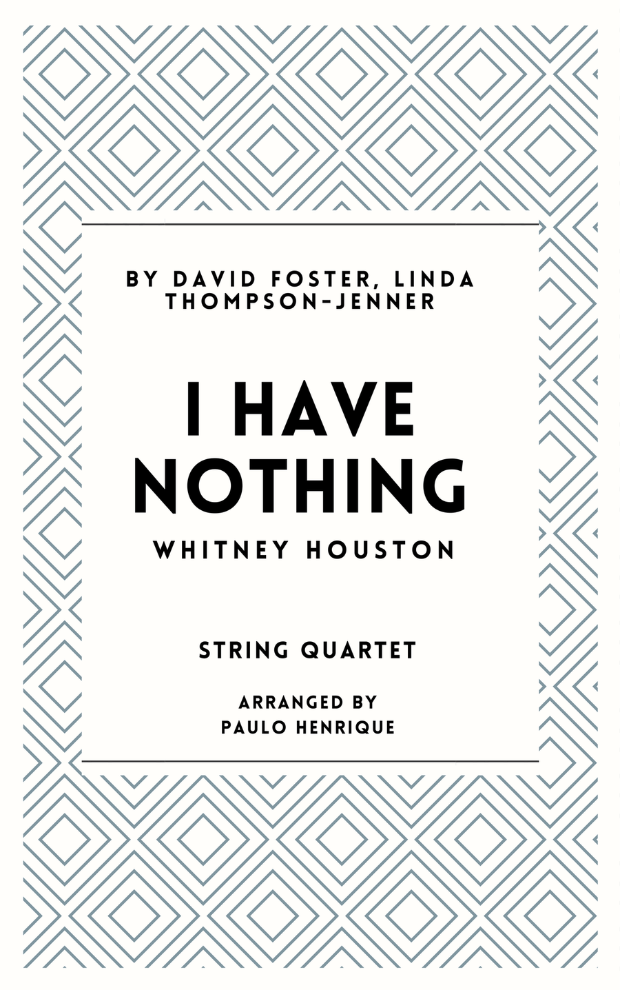 I Have Nothing I Have Nothing String Quartet scores gallery preview page 1