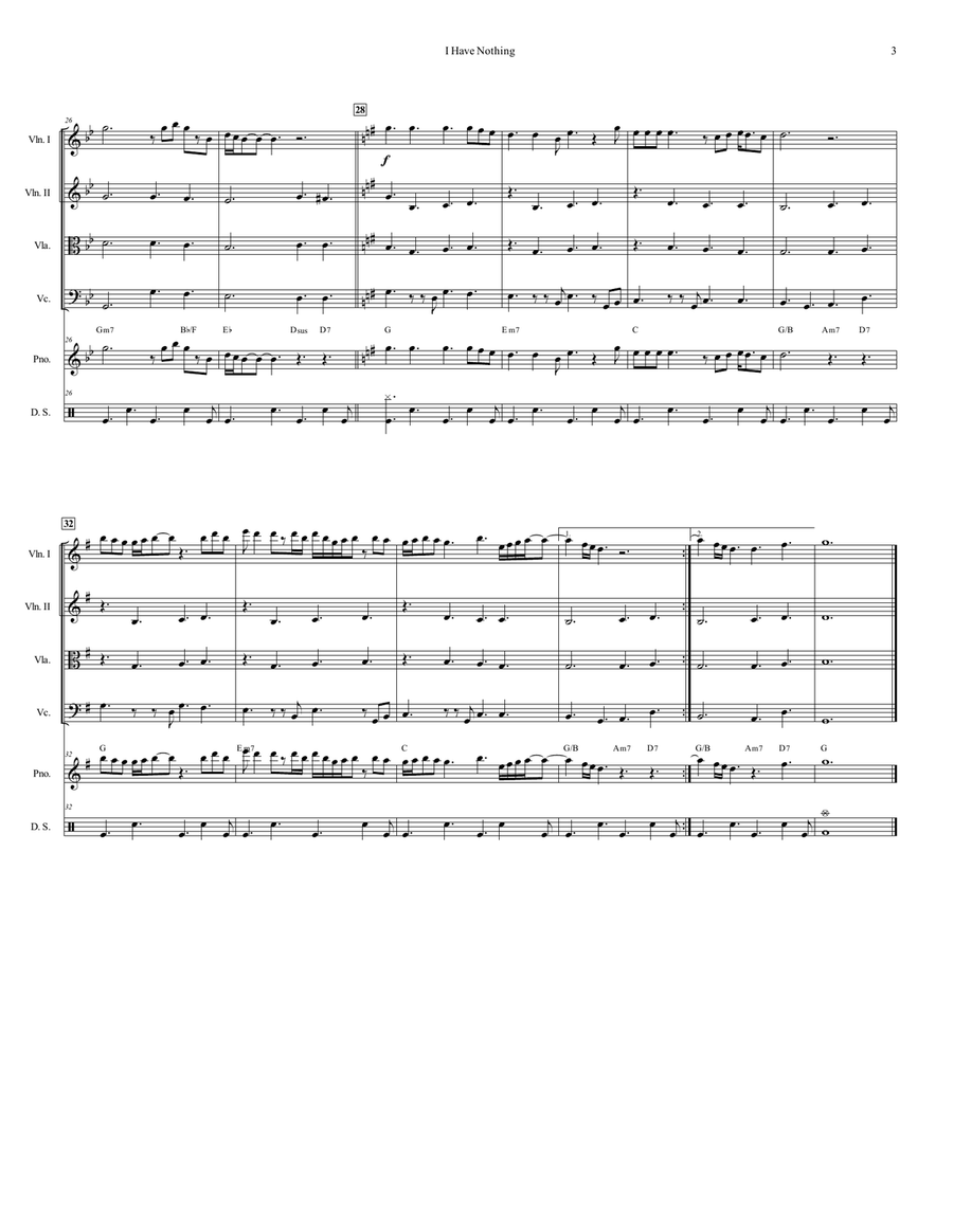 I Have Nothing I Have Nothing String Quartet scores gallery preview page 4