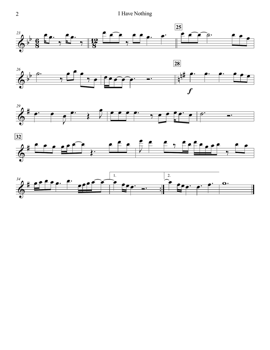 I Have Nothing I Have Nothing String Quartet scores gallery preview page 6