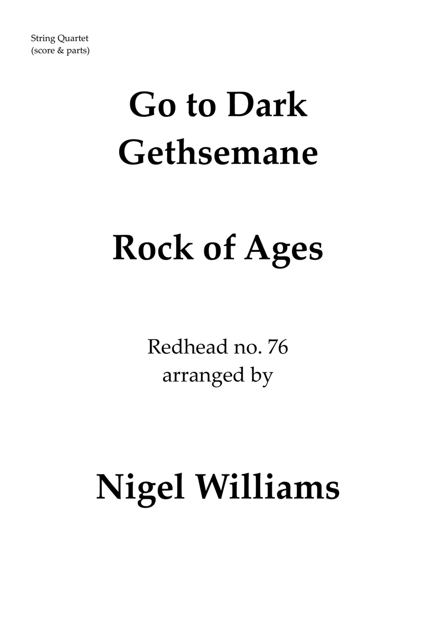 Go to Dark Gethsemane Go to Dark Gethsemane String Quartet scores gallery preview page 1