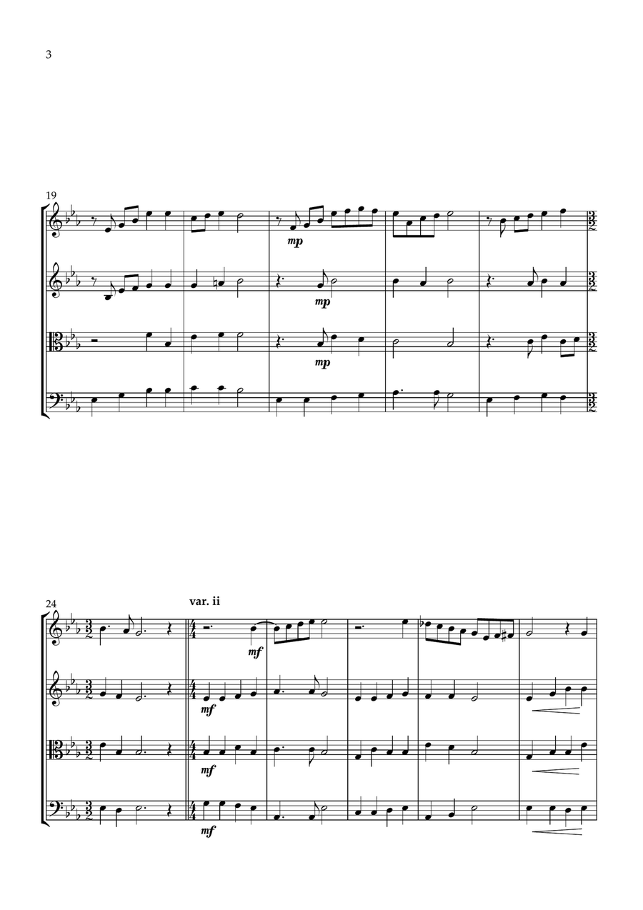 Go to Dark Gethsemane Go to Dark Gethsemane String Quartet scores gallery preview page 4