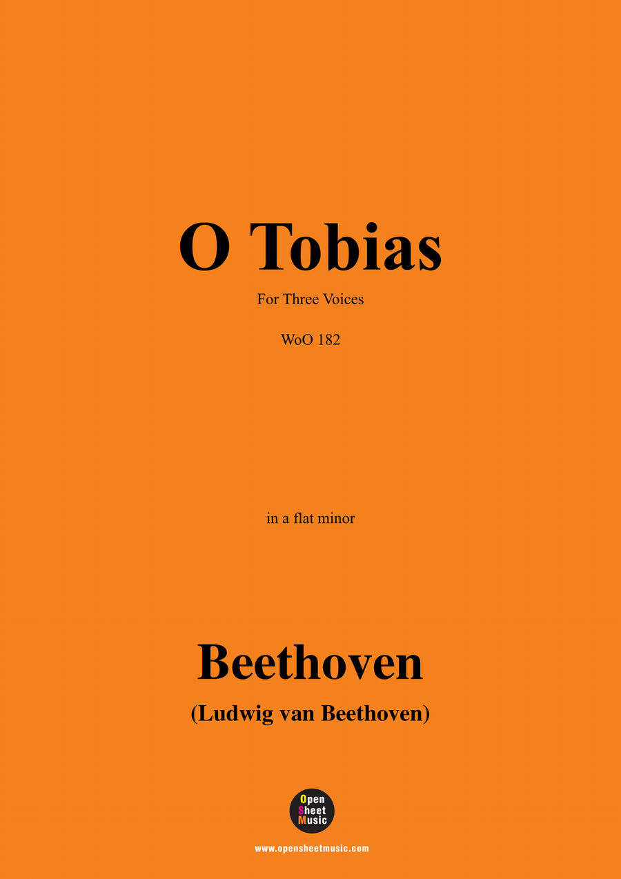 Beethoven-O Tobias,WoO 182,in a flat minor Piano, Vocal scores gallery preview page 1