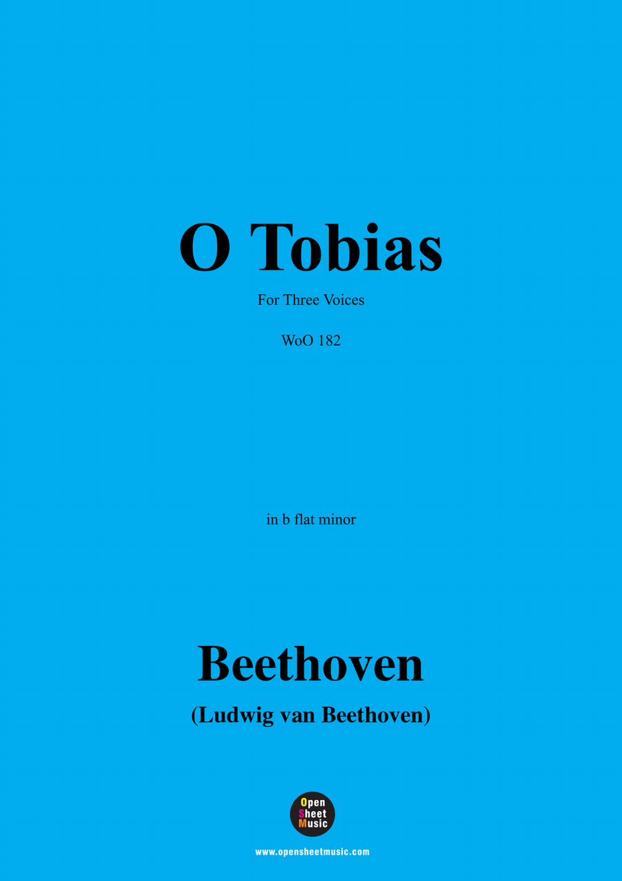 Beethoven-O Tobias,WoO 182,in b flat minor Piano, Vocal scores gallery preview page 1