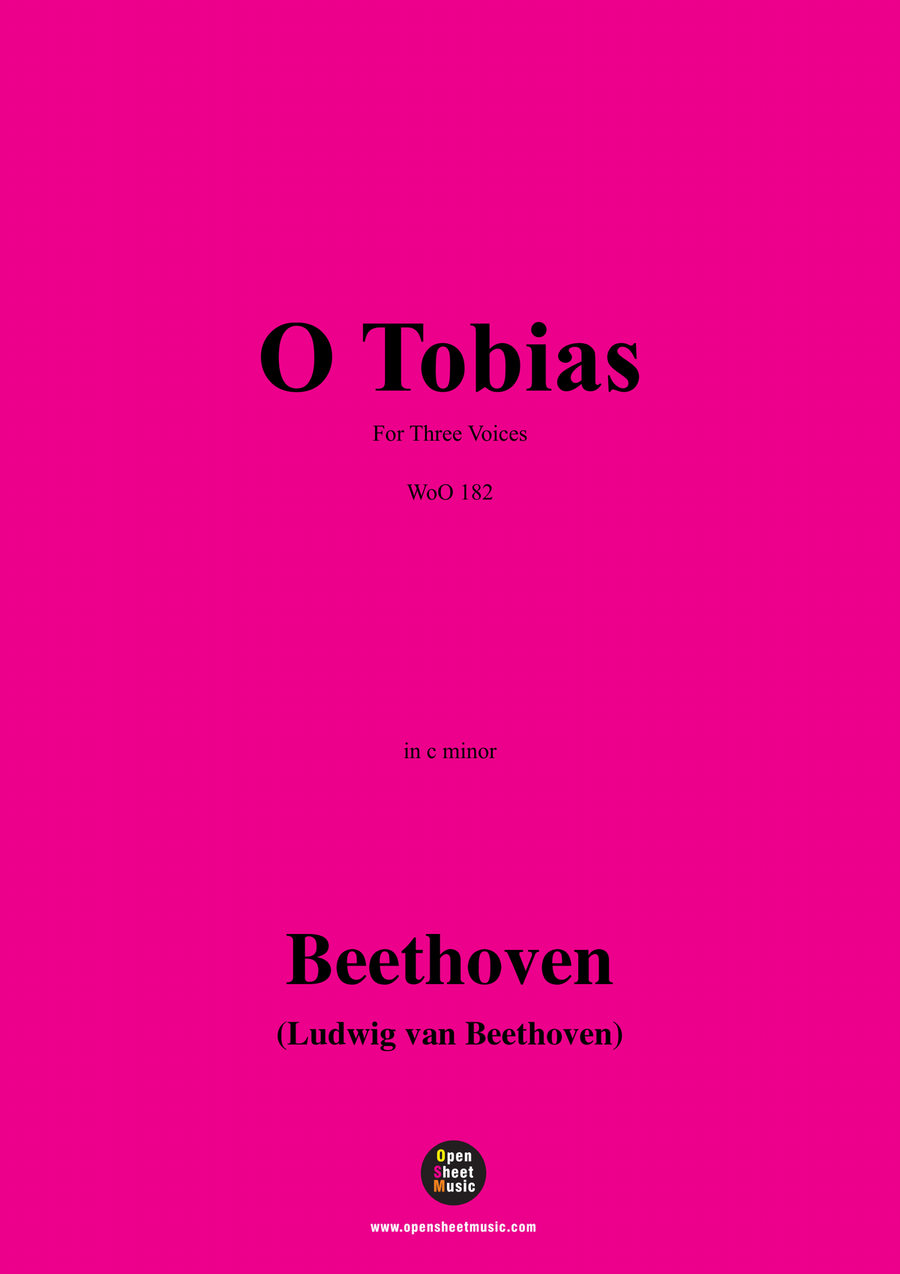 Beethoven-O Tobias,WoO 182,in c minor Piano, Vocal scores gallery preview page 1