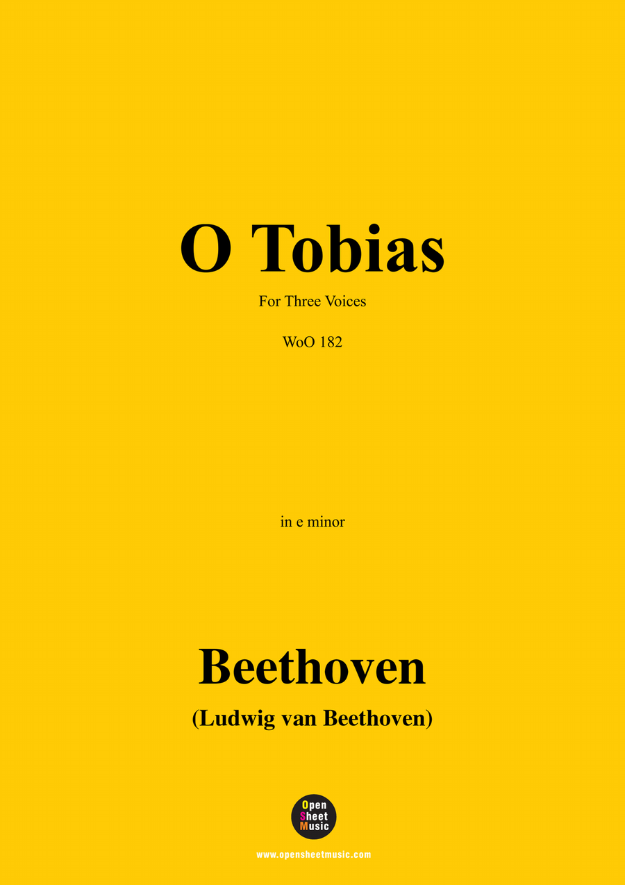 Beethoven-O Tobias,WoO 182,in e minor Piano, Vocal scores gallery preview page 1