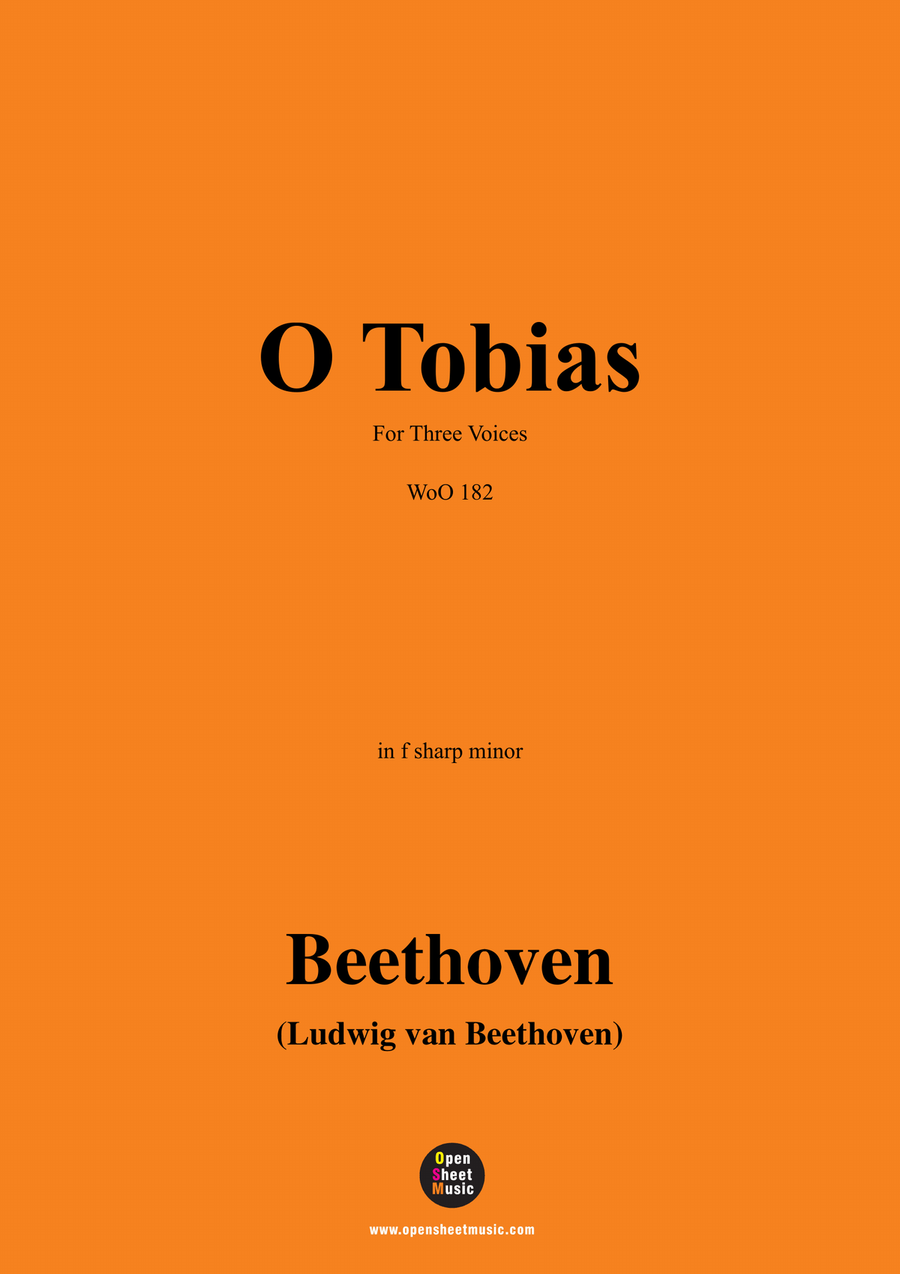Beethoven-O Tobias,WoO 182,in f sharp minor Piano, Vocal scores gallery preview page 1