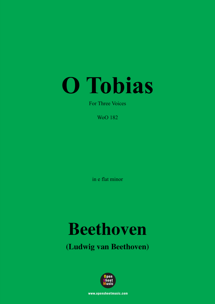 Beethoven-O Tobias,WoO 182,in e flat minor Piano, Vocal scores gallery preview page 1