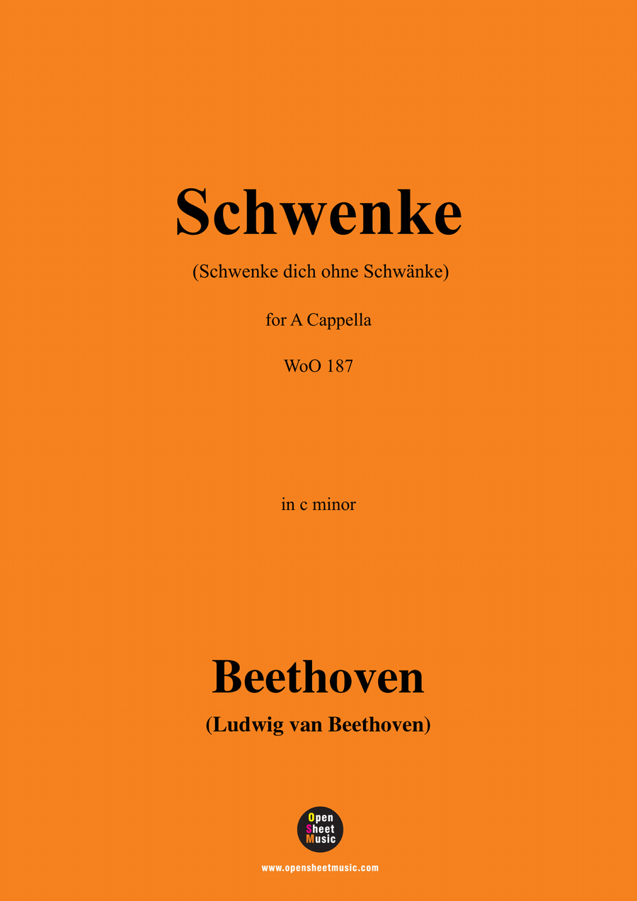 Beethoven-Schwenke,in c minor Piano, Vocal scores gallery preview page 1