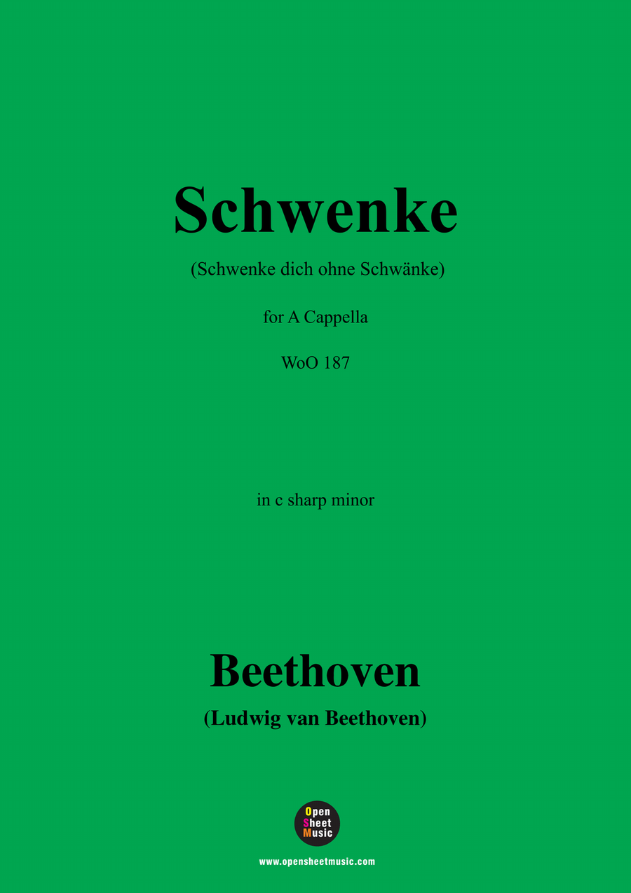 Beethoven-Schwenke,in c sharp minor Piano, Vocal scores gallery preview page 1