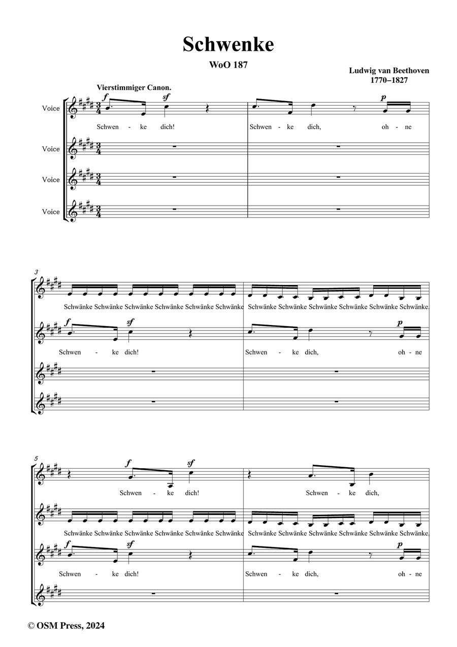 Beethoven-Schwenke,in c sharp minor Piano, Vocal scores gallery preview page 2
