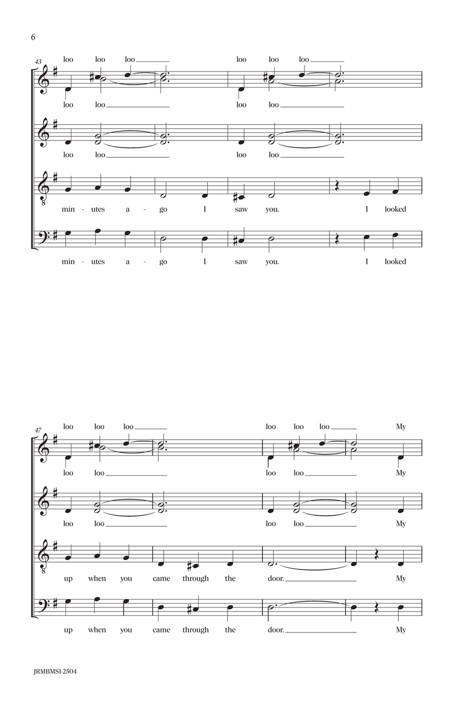 Medley: A Dream Is A Wish Your Heart Makes with Ten Minutes Ago, So This Is Love, and There's Mus... Divisi scores gallery preview page 6