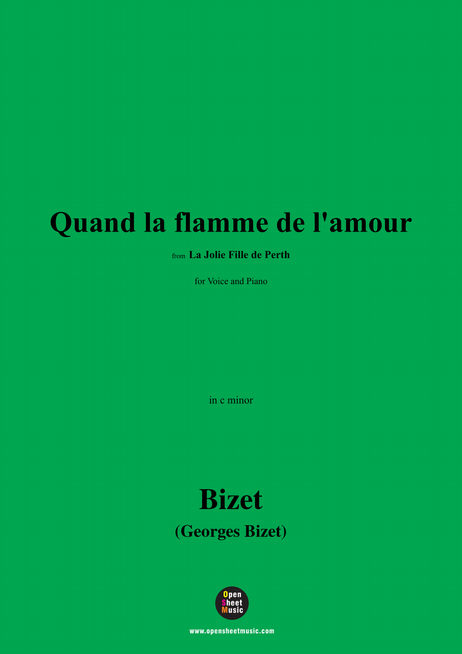 Bizet-Quand la flamme de l'amour,in c minor Piano, Vocal scores gallery preview page 1
