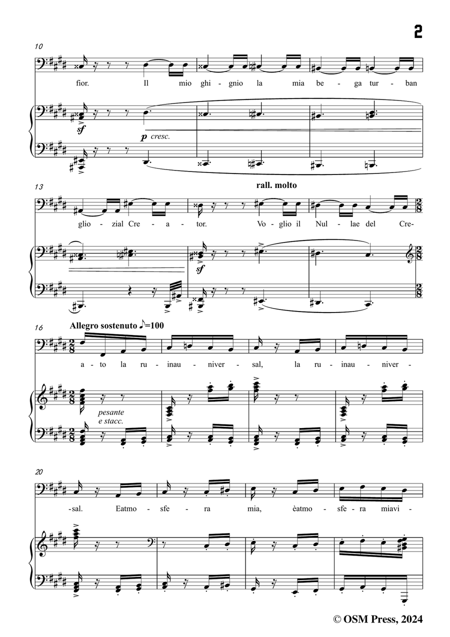 Boito-Son lo spirito che nega,in c sharp minor Piano, Vocal scores gallery preview page 3