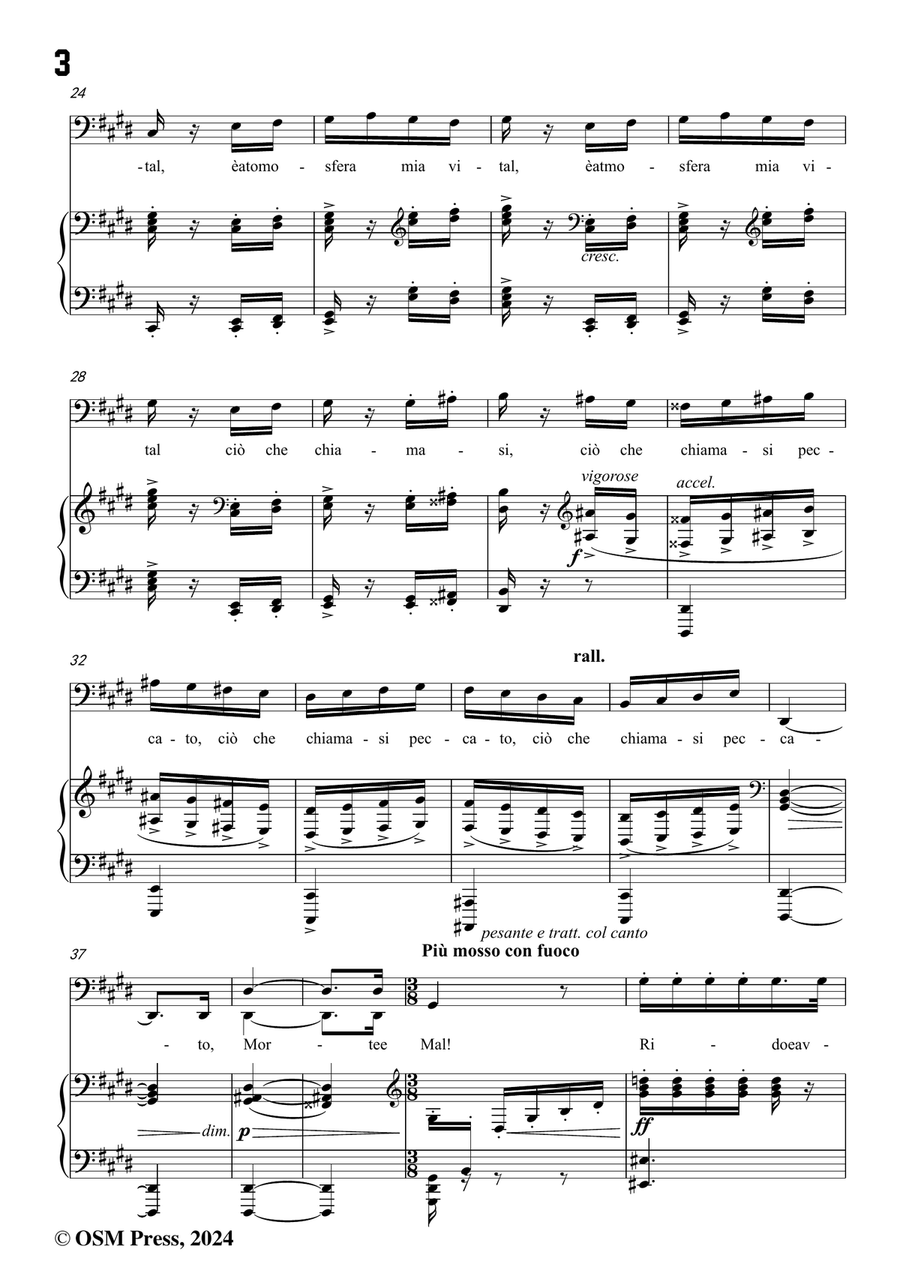 Boito-Son lo spirito che nega,in c sharp minor Piano, Vocal scores gallery preview page 4