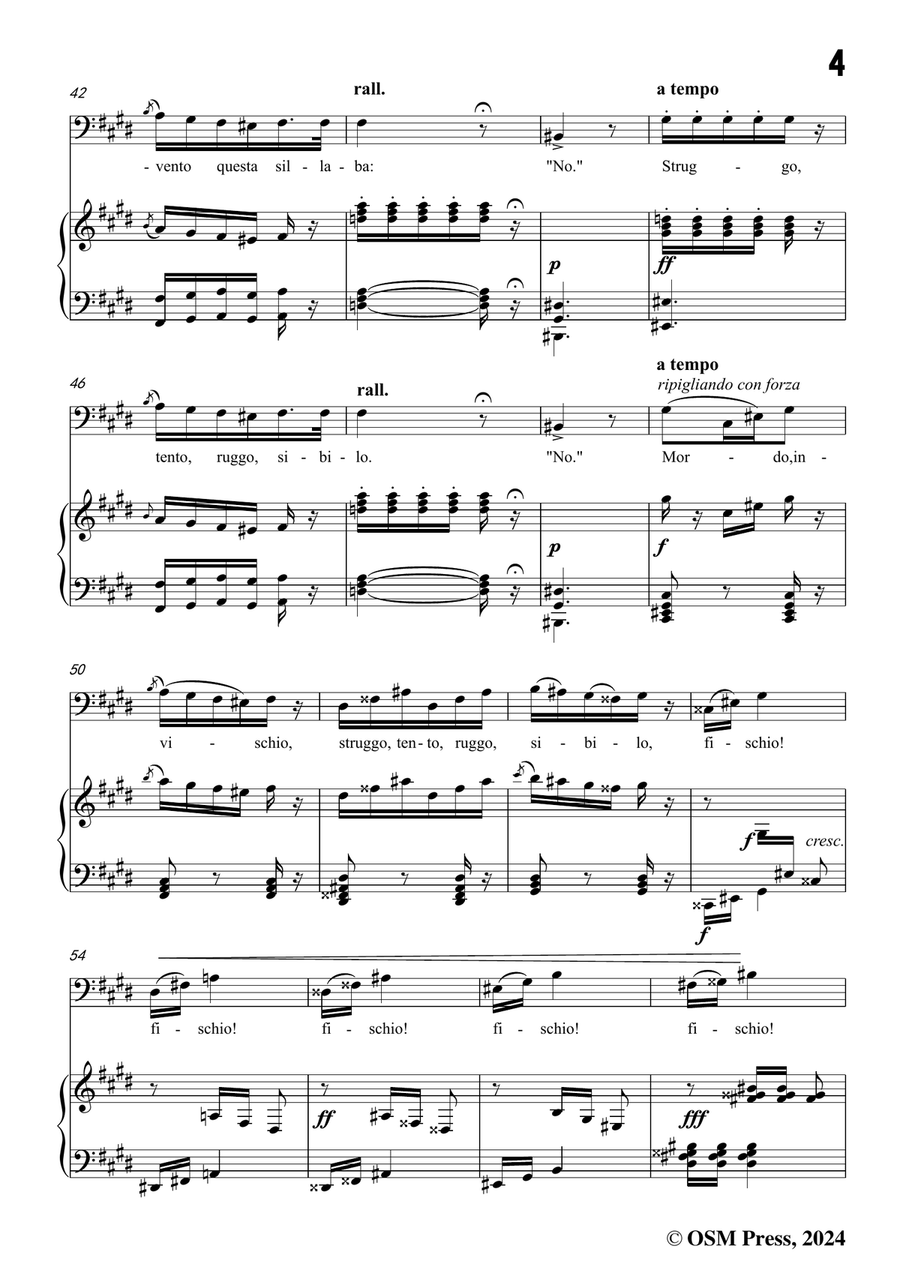 Boito-Son lo spirito che nega,in c sharp minor Piano, Vocal scores gallery preview page 5