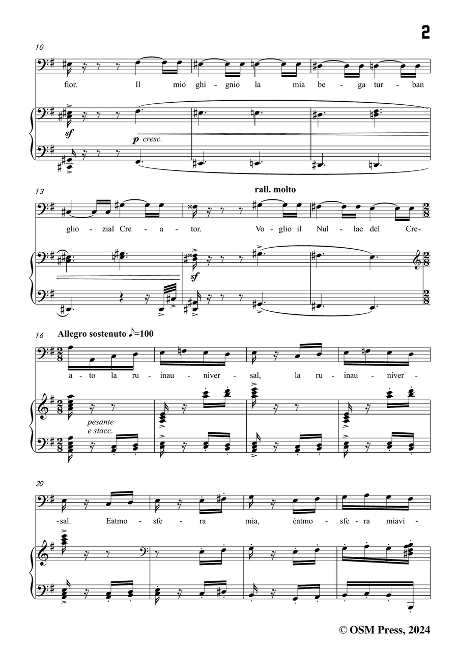 Boito-Son lo spirito che nega,in e minor Piano, Vocal scores gallery preview page 3