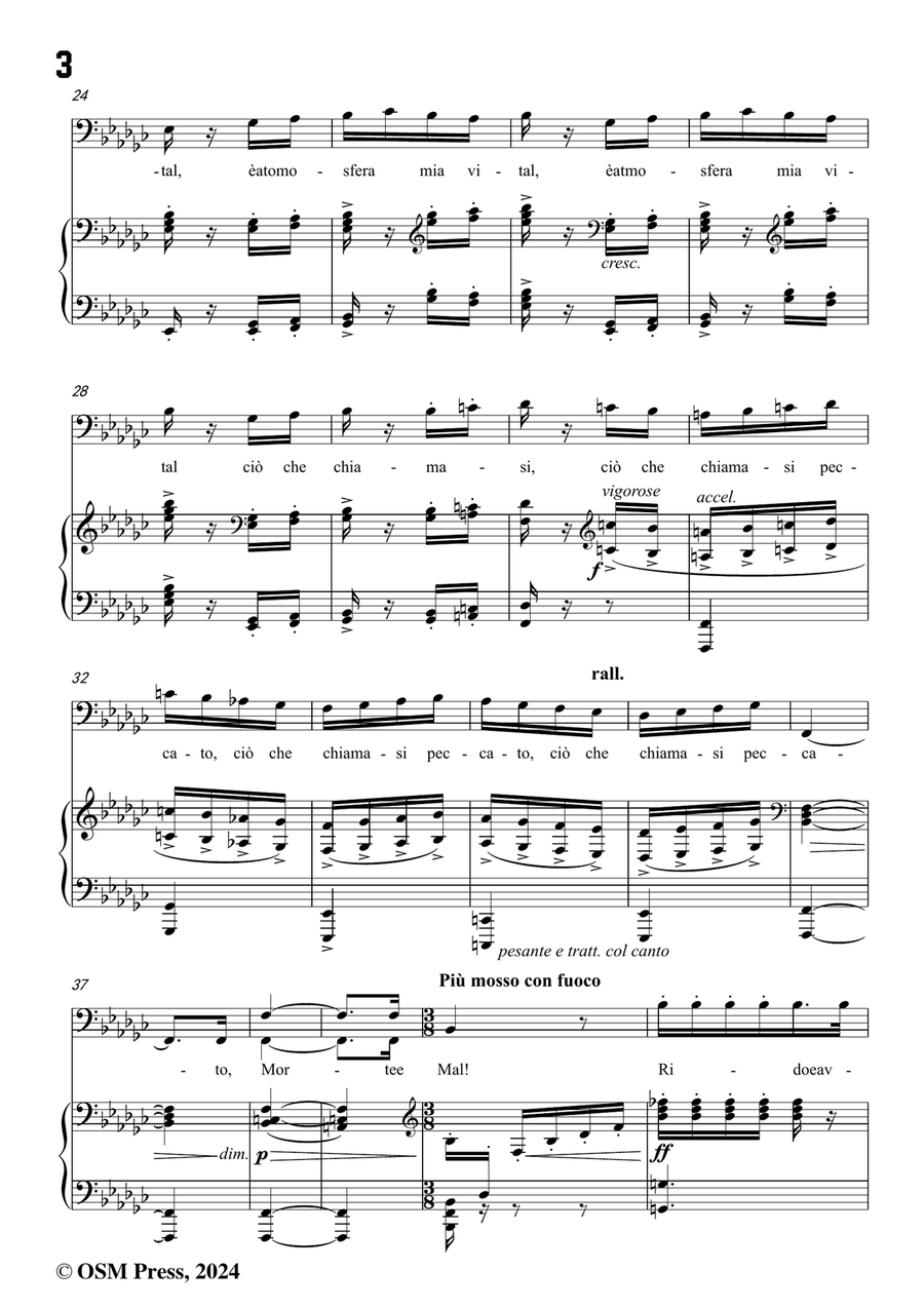 Boito-Son lo spirito che nega,in e flat minor Piano, Vocal scores gallery preview page 4