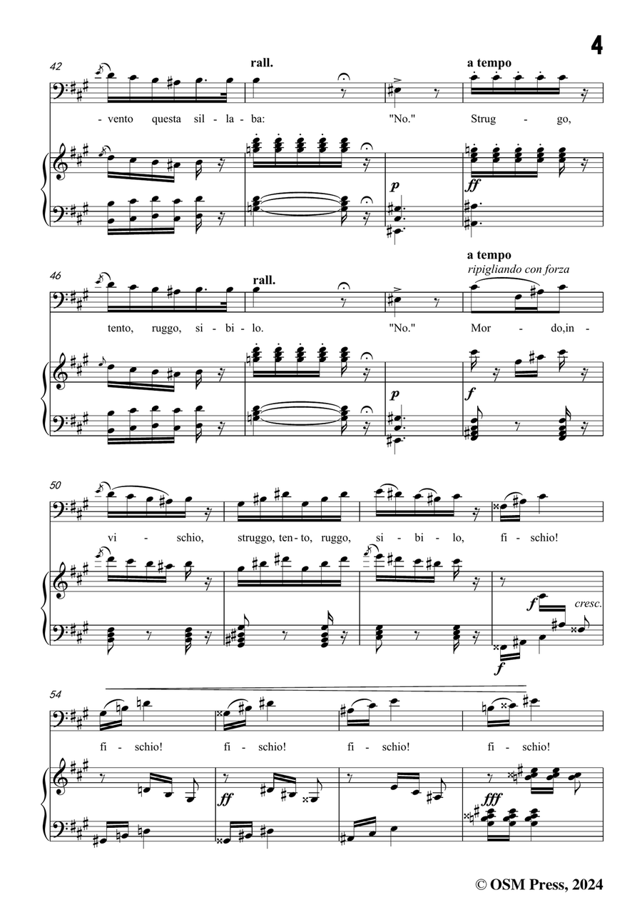 Boito-Son lo spirito che nega,in f sharp minor Piano, Vocal scores gallery preview page 5