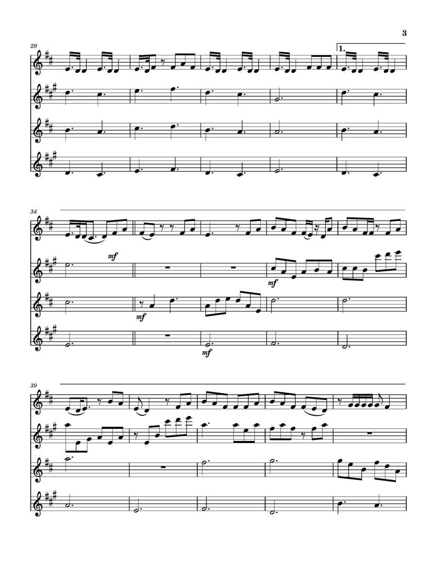Calling On Heaven Saxophone Quartet scores gallery preview page 4