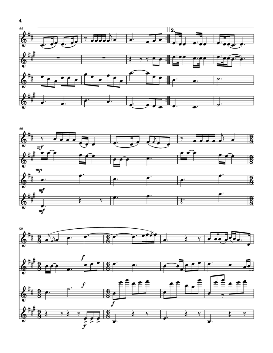 Calling On Heaven Saxophone Quartet scores gallery preview page 5