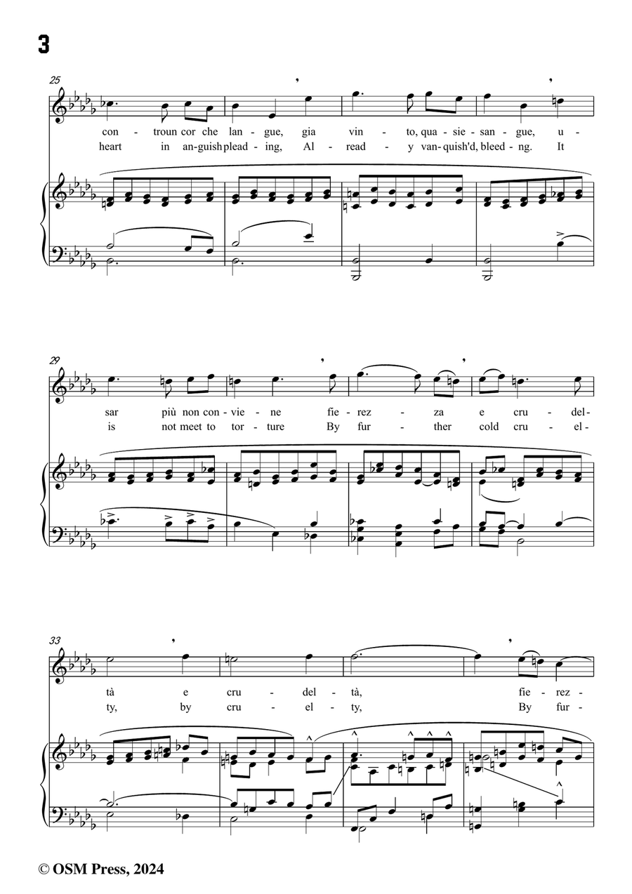 G. M. Bononcini-Pieta,mio caro bene,in b flat minor Piano, Vocal scores gallery preview page 4
