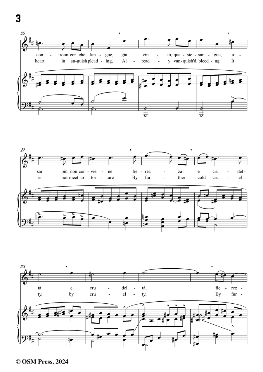 G. M. Bononcini-Pieta,mio caro bene,in b minor Piano, Vocal scores gallery preview page 4