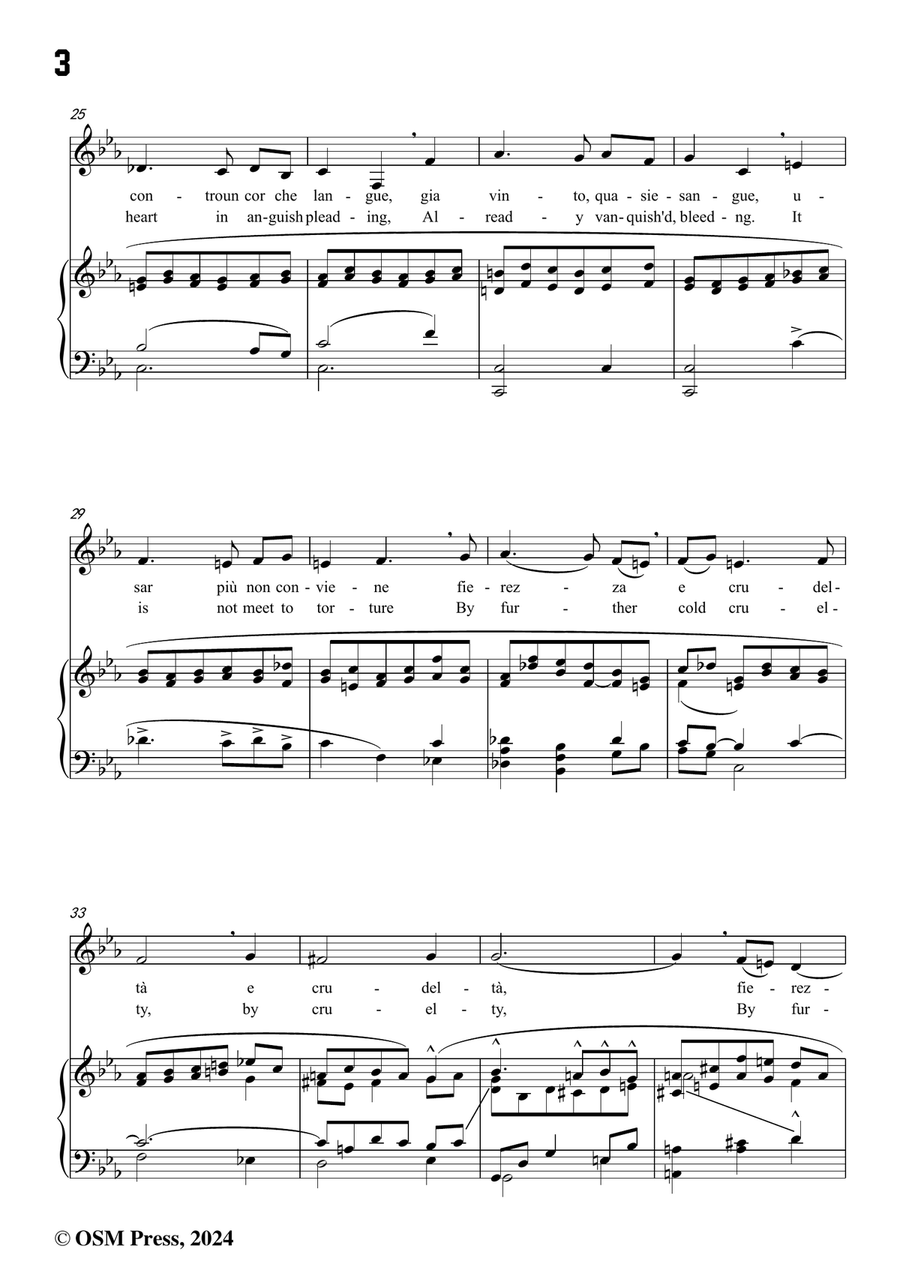 G. M. Bononcini-Pieta,mio caro bene,in c minor Piano, Vocal scores gallery preview page 4