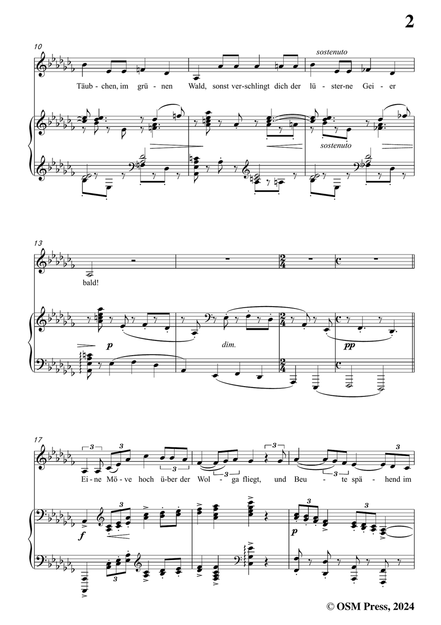 Brahms-Lied aus dem Gedicht Ivan,in a flat minor Piano, Vocal scores gallery preview page 3