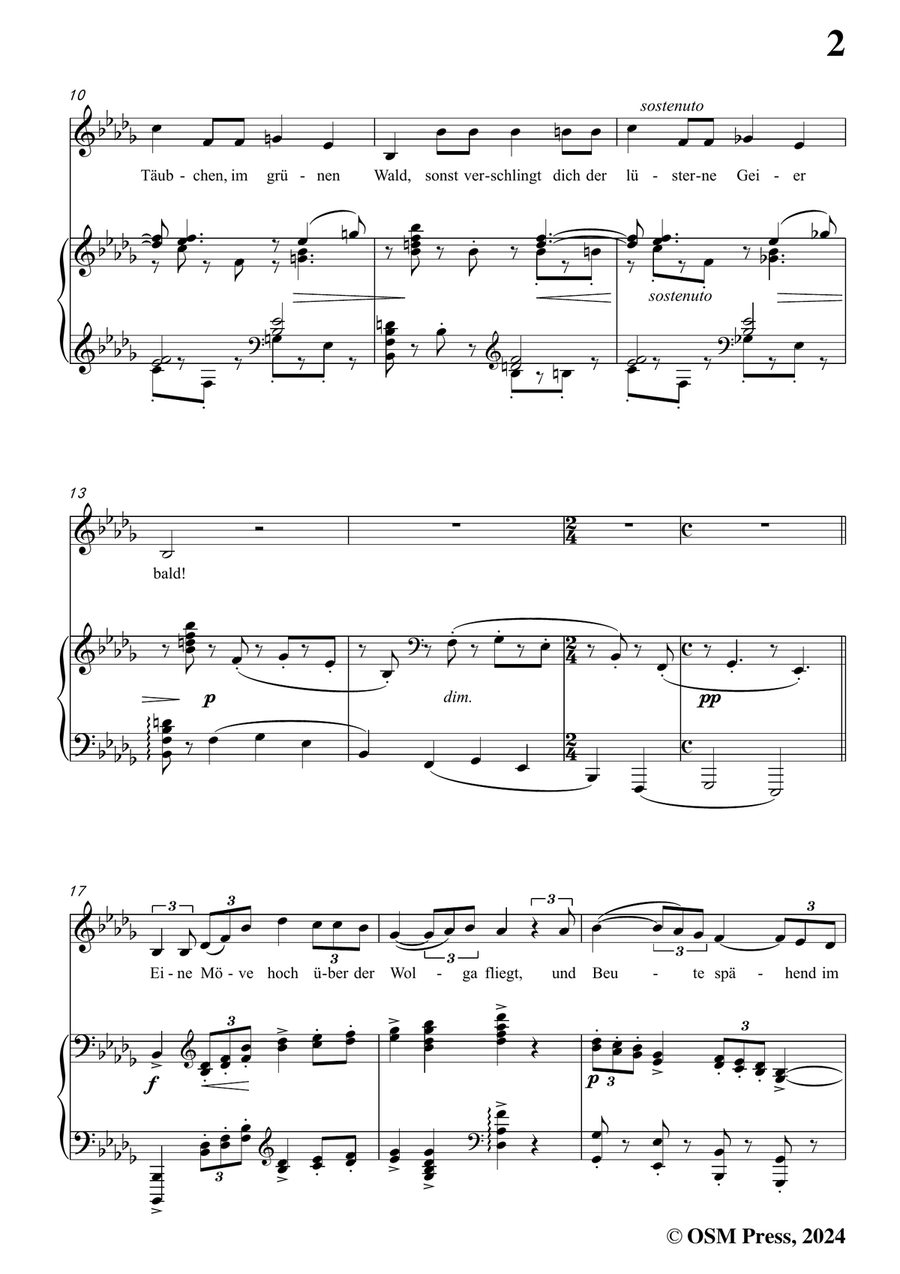 Brahms-Lied aus dem Gedicht Ivan,in b flat minor Piano, Vocal scores gallery preview page 3