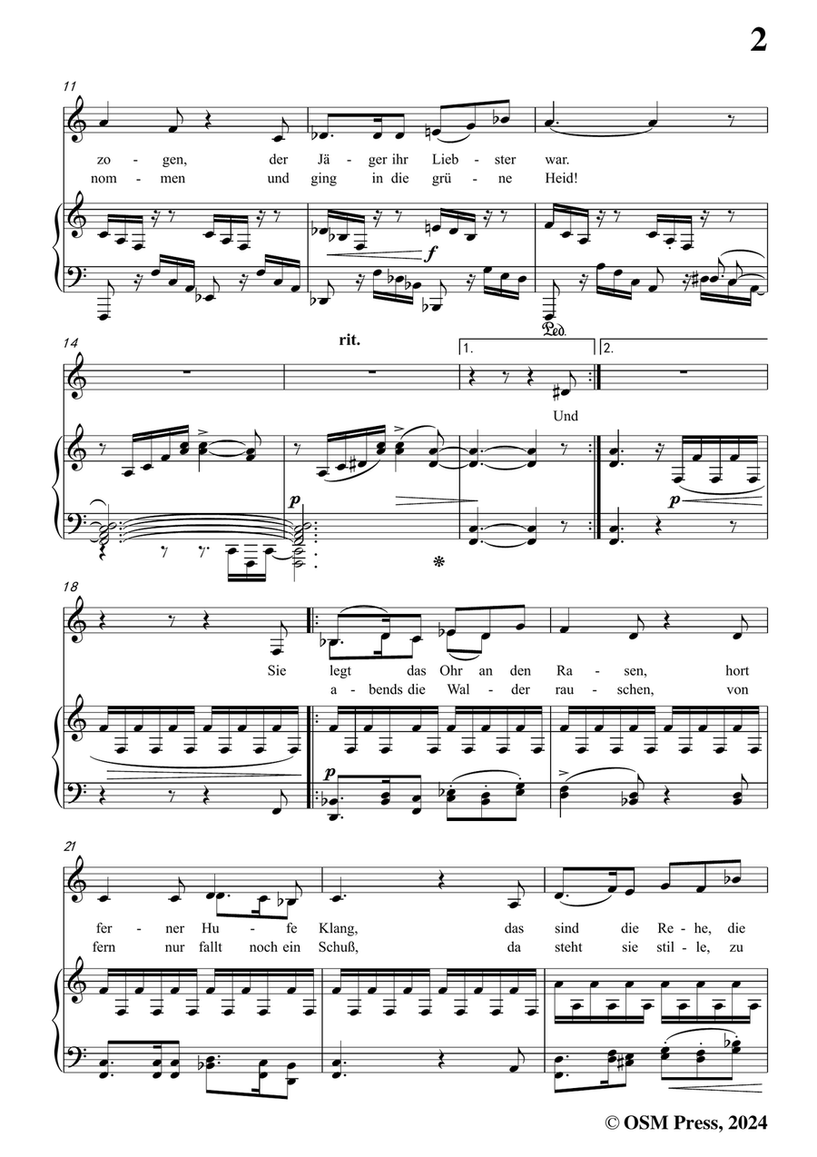 Brahms-Parole,Op.7 No.2,in a minor Piano, Vocal scores gallery preview page 3