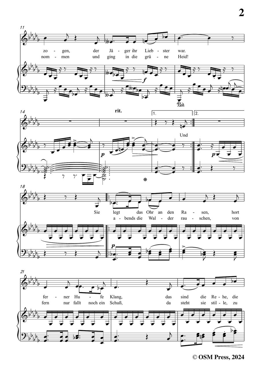 Brahms-Parole,Op.7 No.2,in b flat minor Piano, Vocal scores gallery preview page 3