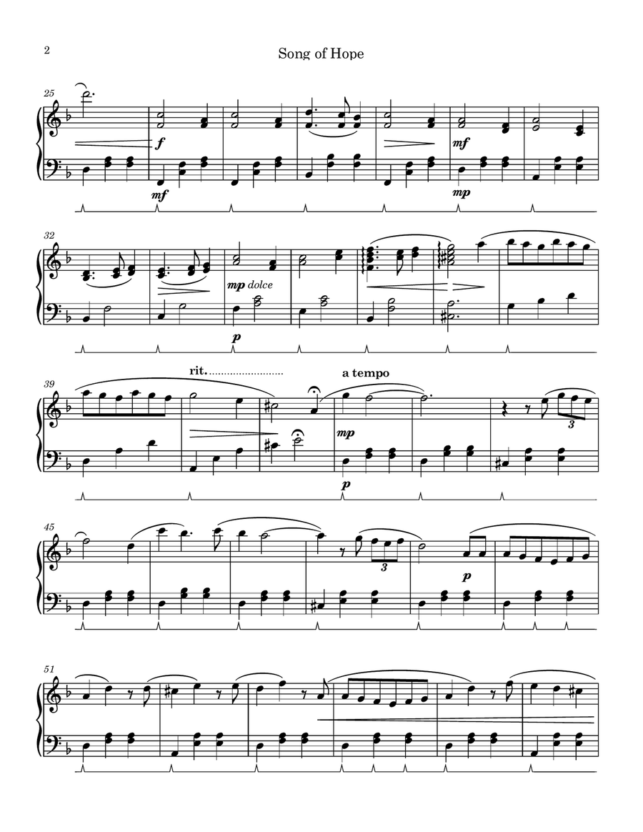 Song of Hope Song of Hope Piano Solo scores gallery preview page 2