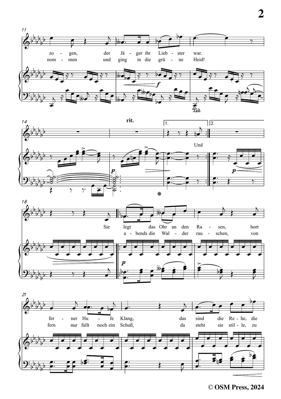 Brahms-Parole,Op.7 No.2,in e flat minor Piano, Vocal scores gallery preview page 3