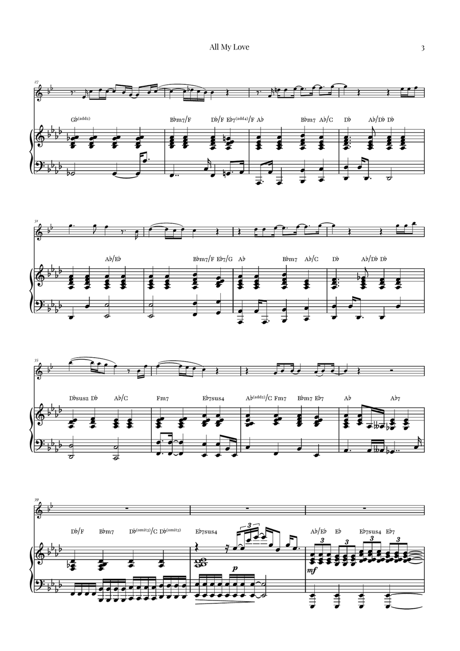 All My Love Chamber Music scores gallery preview page 3
