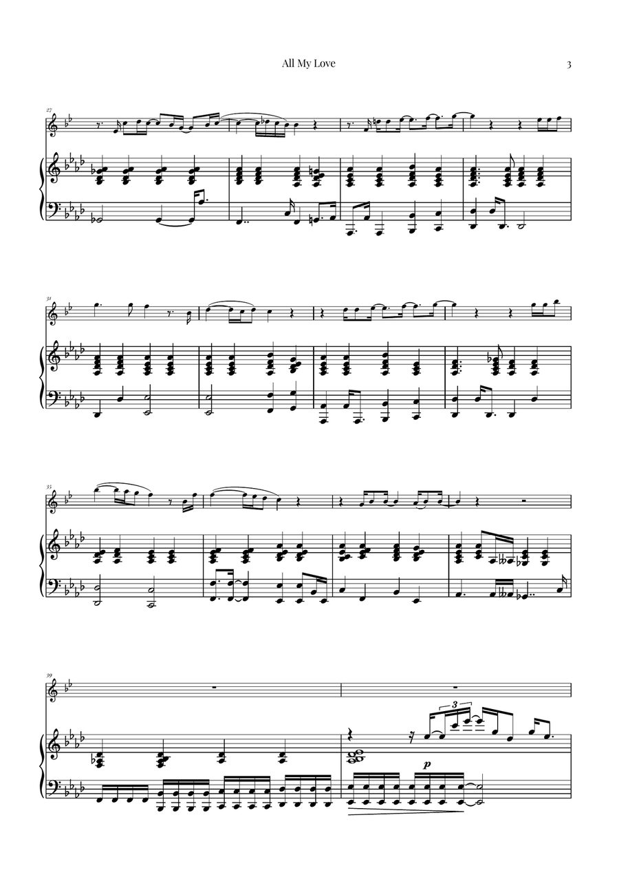 All My Love Chamber Music scores gallery preview page 3