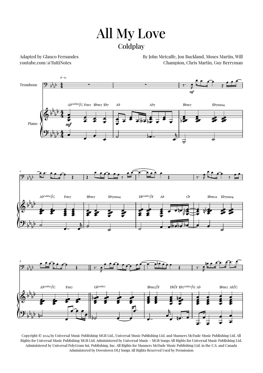 All My Love Chamber Music scores gallery preview page 1