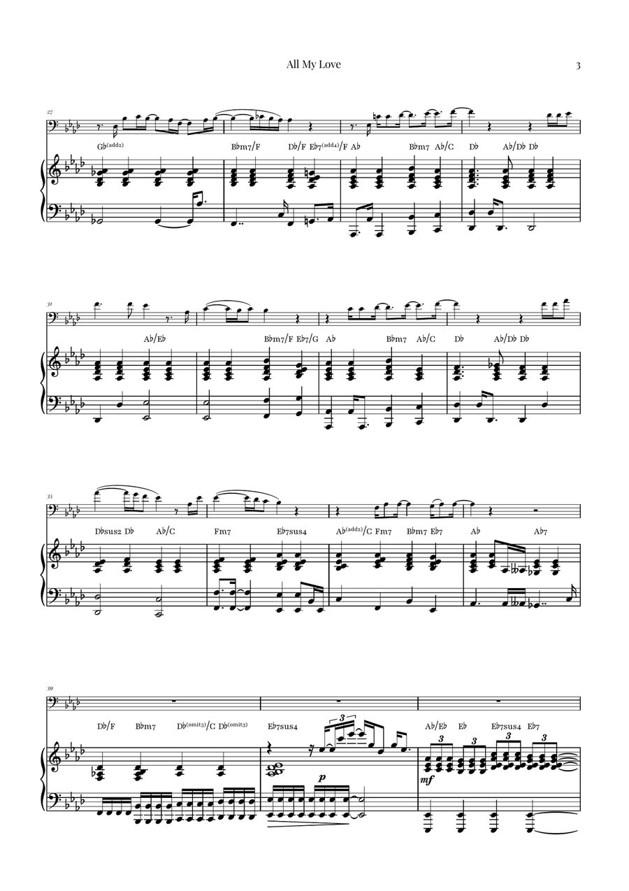 All My Love Chamber Music scores gallery preview page 3