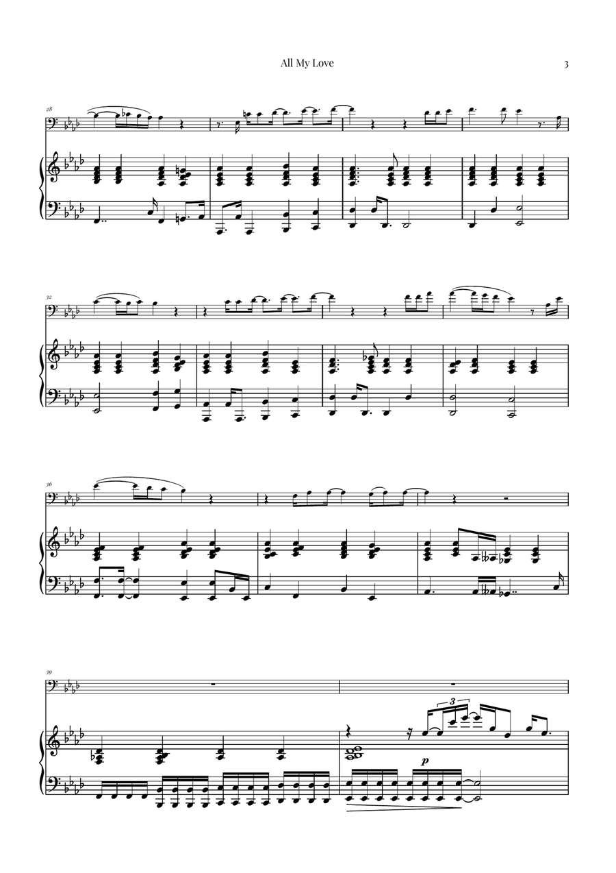 All My Love Chamber Music scores gallery preview page 3