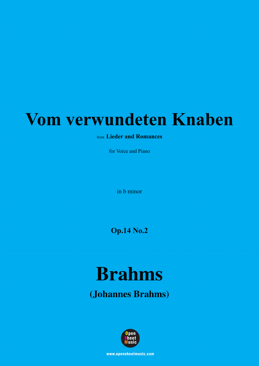 Brahms-Vom verwundeten Knaben,in b minor Piano, Vocal scores gallery preview page 1