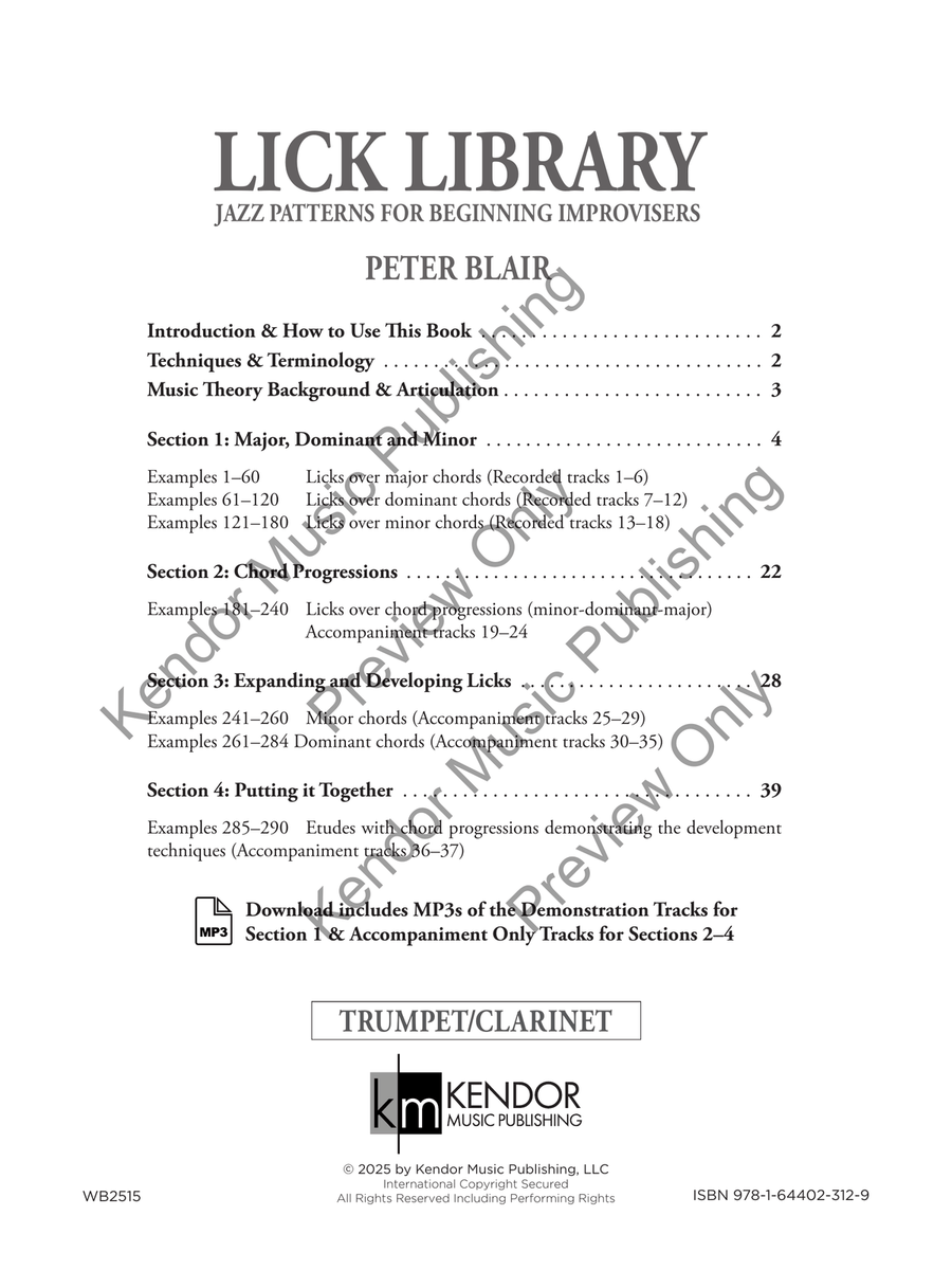 Lick Library - Trumpet/Clarinet Jazz Ensemble scores gallery preview page 2